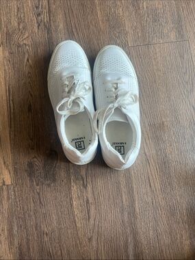 FARANZI White Men's Casual Lace-Up Sneakers